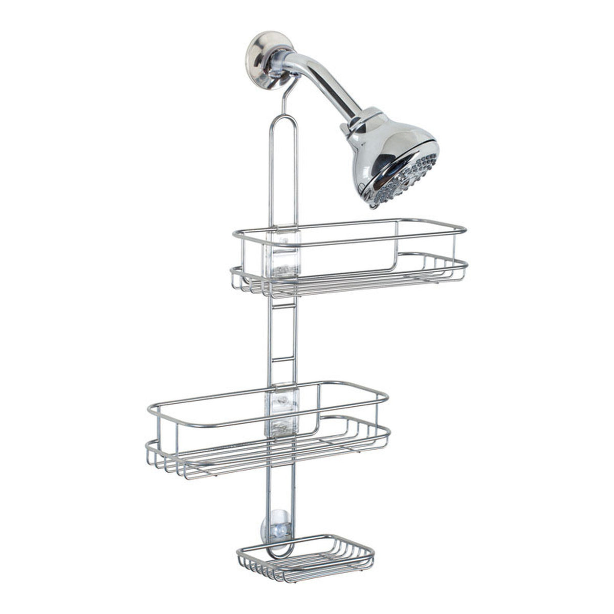 InterDesign - 69286 - Linea 22 in. H x 10.5 in. W x 4.5 in. L Silver Shower Caddy
