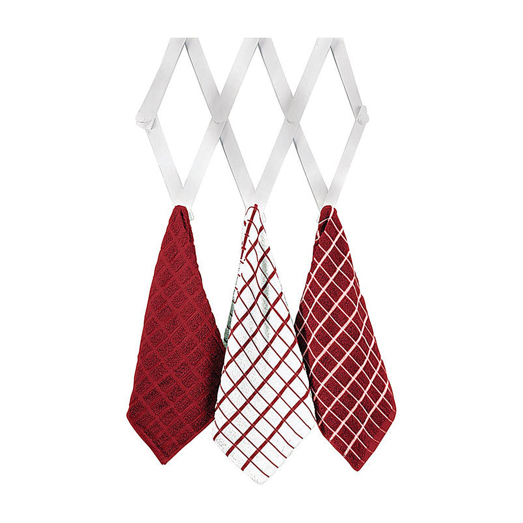 Ritz - 82483 - Paprika Cotton Check Kitchen Towel 3 pk