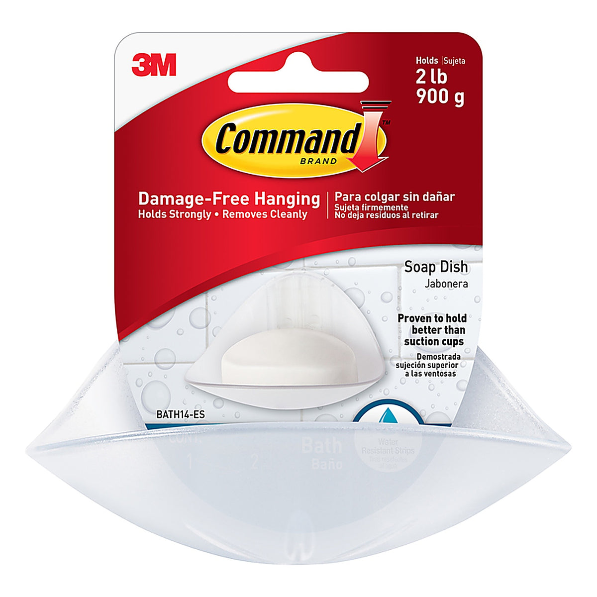 3M - BATH14-ES - Command Frost White Plastic Soap Dish