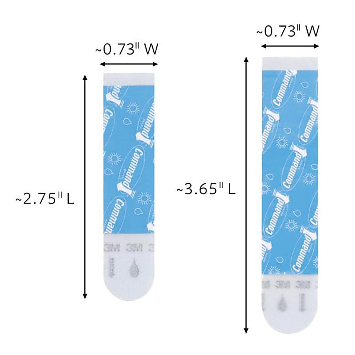 3M - BATH22-ES - Assorted Plastic Adhesive Strips 3-3/8 in. L - 6/Pack