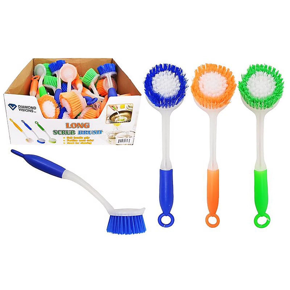 Diamond Visions - 01-1307 - 2 in. W Plastic Scrub Brush
