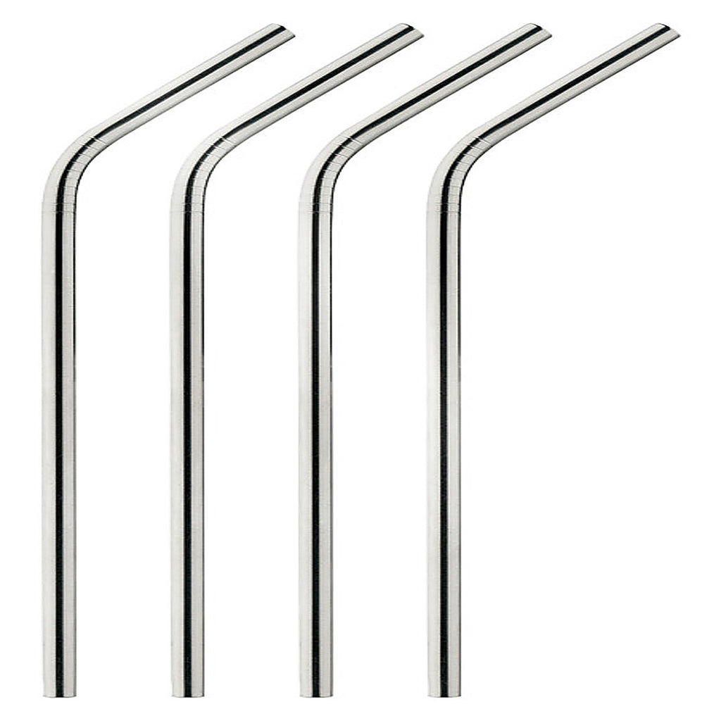 Harold Import - 48 - 8 in. L Brown Stainless Steel Straws