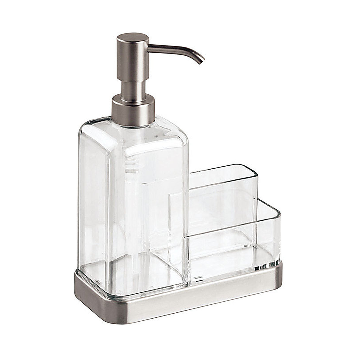 InterDesign - 67080 - Forma Clear Stainless Steel Soap and Sponge Caddy