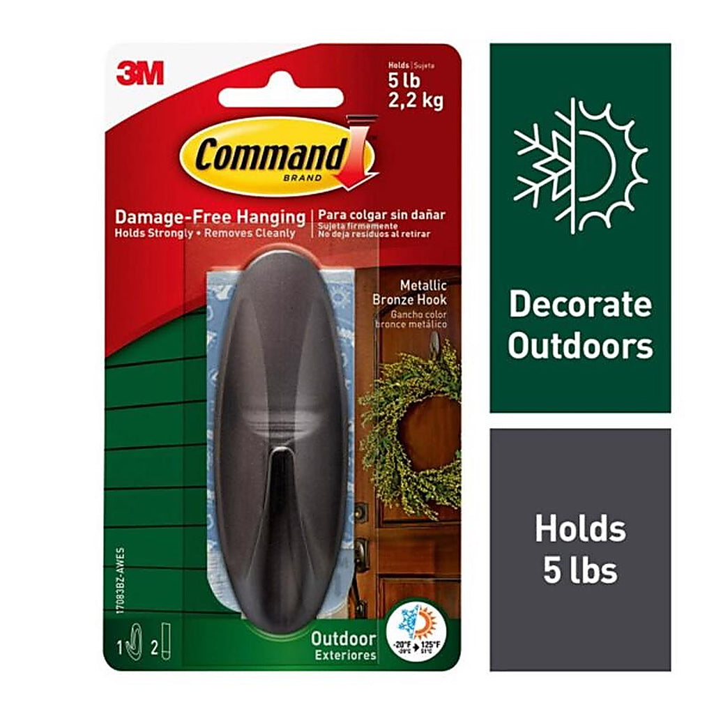3M - 17083BZ-AWES - Large Plastic Designer Hook 4-1/8 in. L - 1/Pack