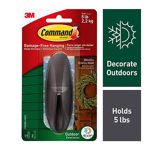 3M - 17083BZ-AWES - Large Plastic Designer Hook 4-1/8 in. L - 1/Pack