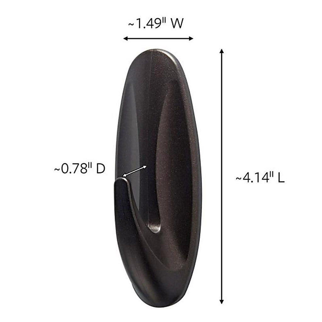 3M - 17083BZ-AWES - Large Plastic Designer Hook 4-1/8 in. L - 1/Pack