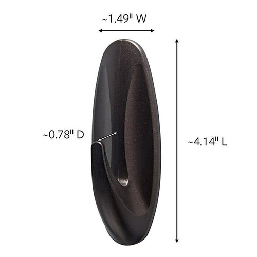 3M - 17083BZ-AWES - Large Plastic Designer Hook 4-1/8 in. L - 1/Pack