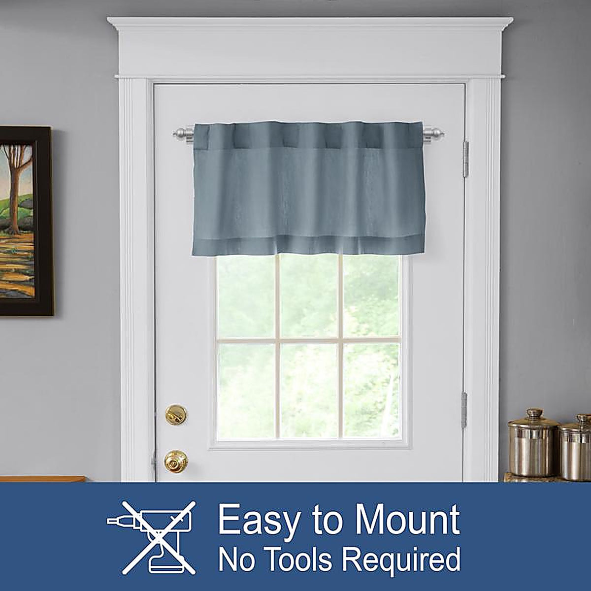 Kenney - KN40343 - Satin Silver Silver Magnet Cafe Rod 16 in. L x 28 in. L