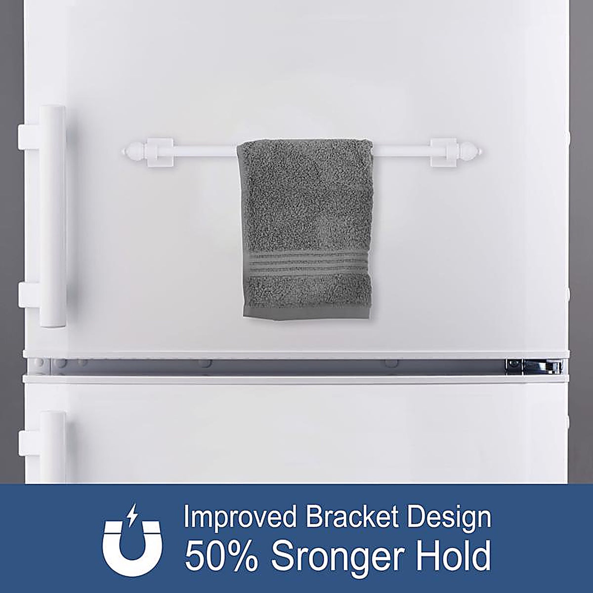 Kenney - KN40344 - Enamel White Magnet Cafe Rod 16 in. L x 28 in. L