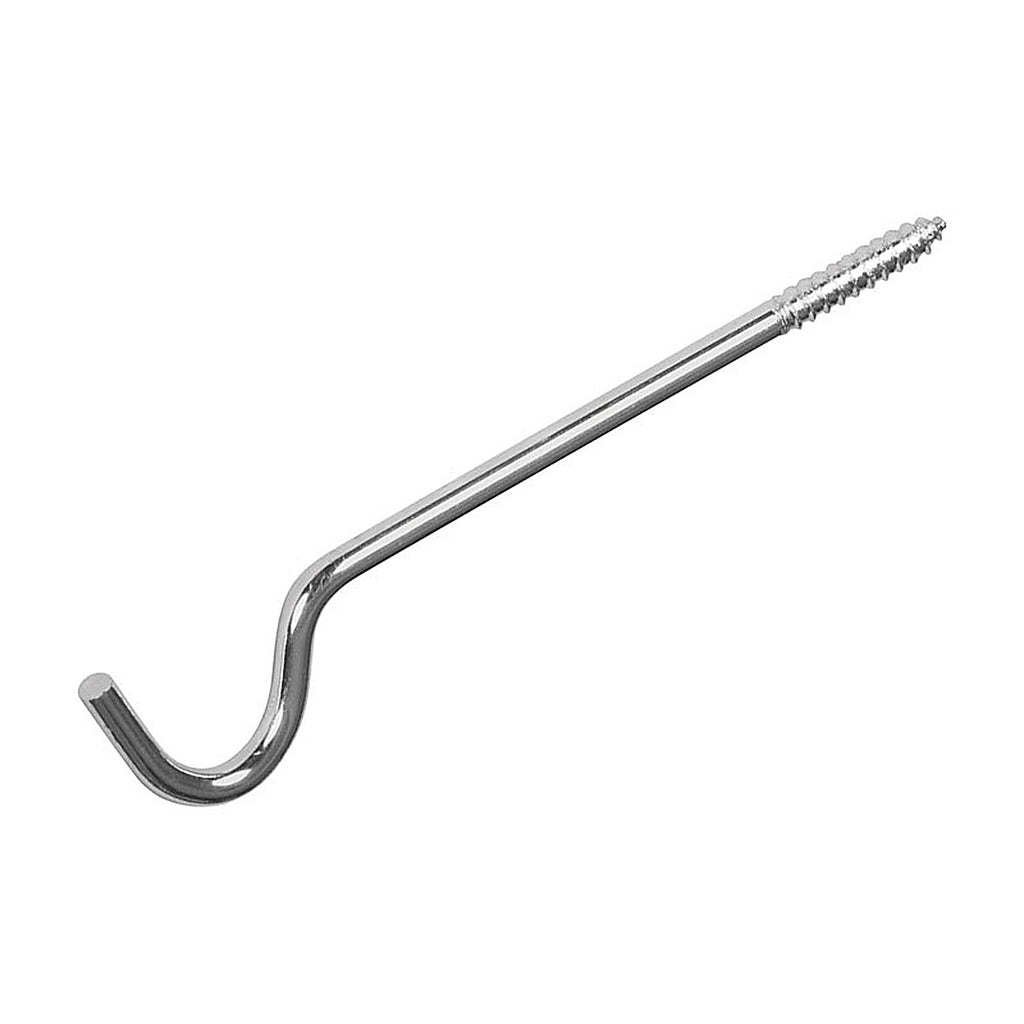Kenney - KN87011 - Chrome Silver Curtain Rod Support Hook 2 in. L