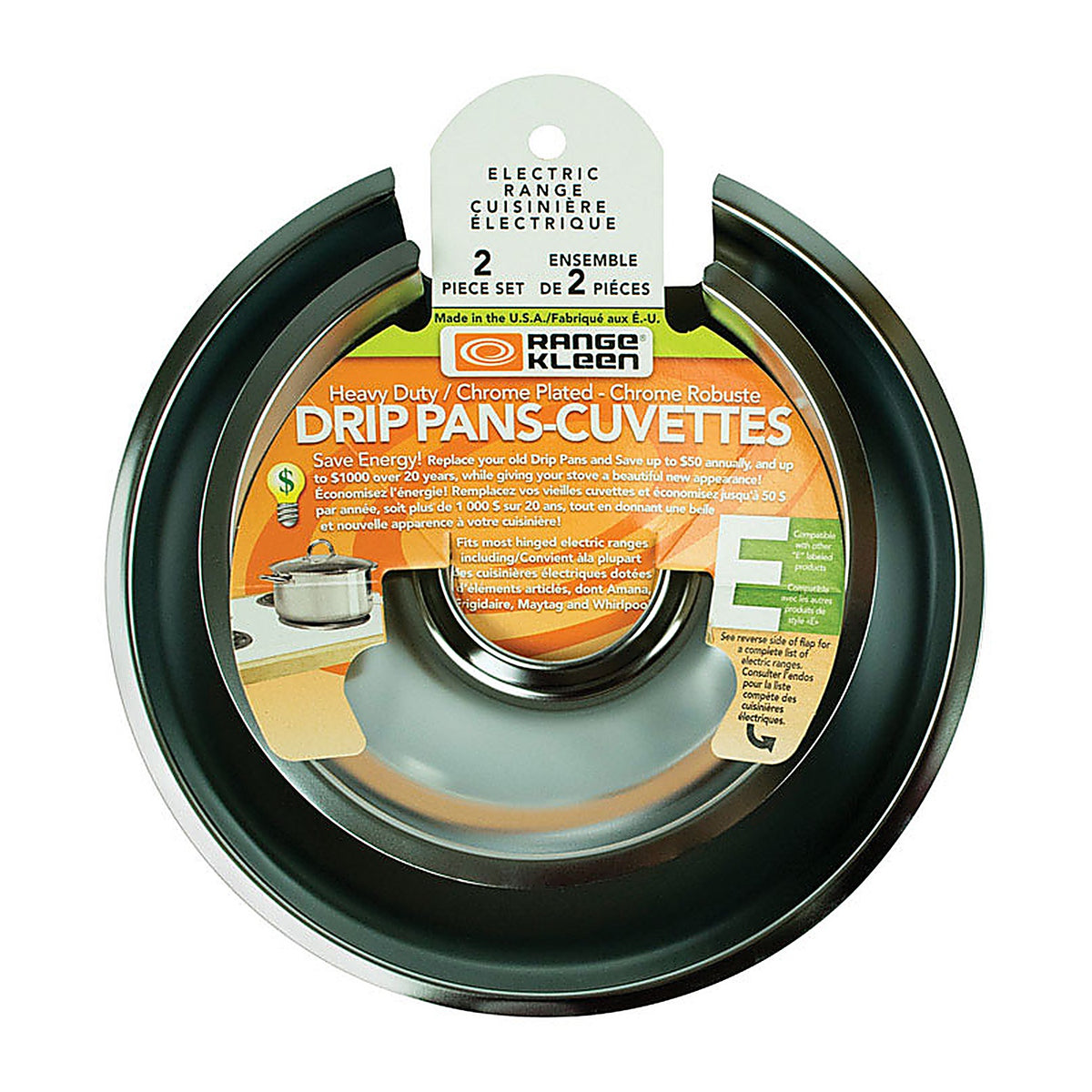 Range Kleen - 10342X - Steel Drip Pan 8 in. W X 8 in. L