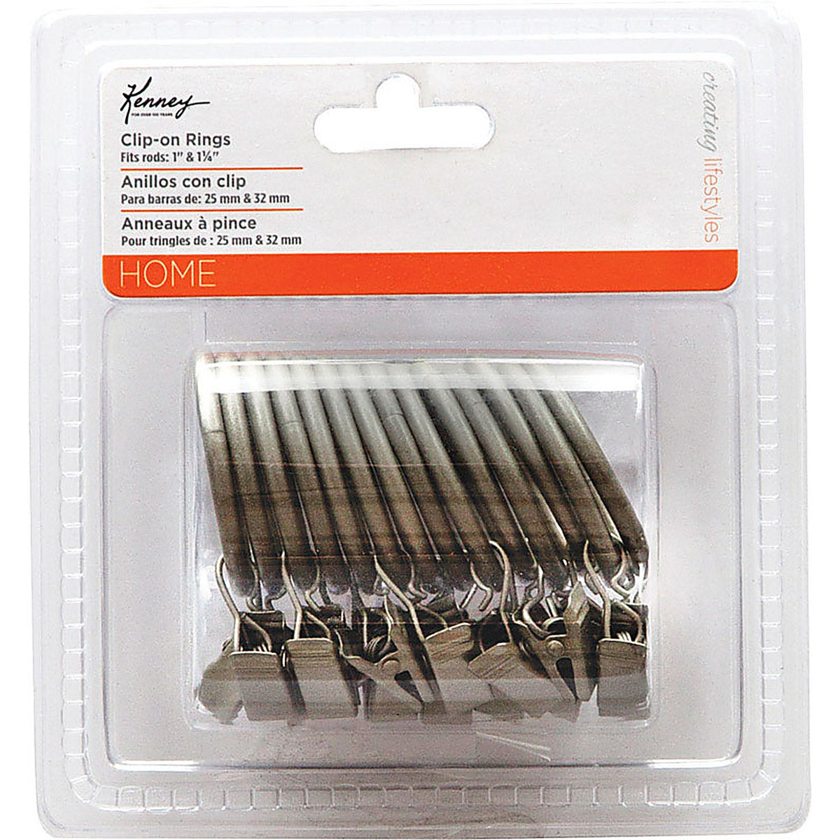 Kenney - KN85203 - Pewter Pewter Clip Ring 1 in. L x 1 1/4 in. L