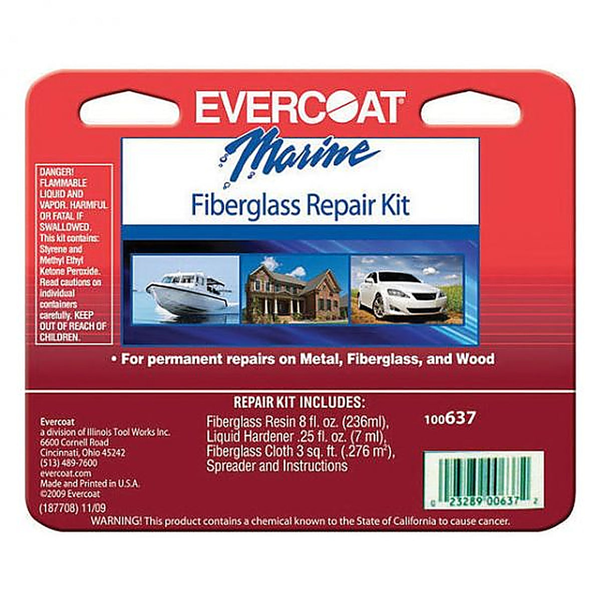 Evercoat - 637 - 100637 Fast Drying Small Fiberglass Repair Kit