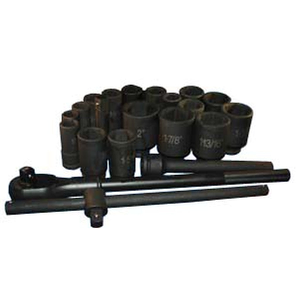 ATD - 6405 - 22 Pc. 3/4 in Drive 6 Point SAE Deep Impact Socket Set