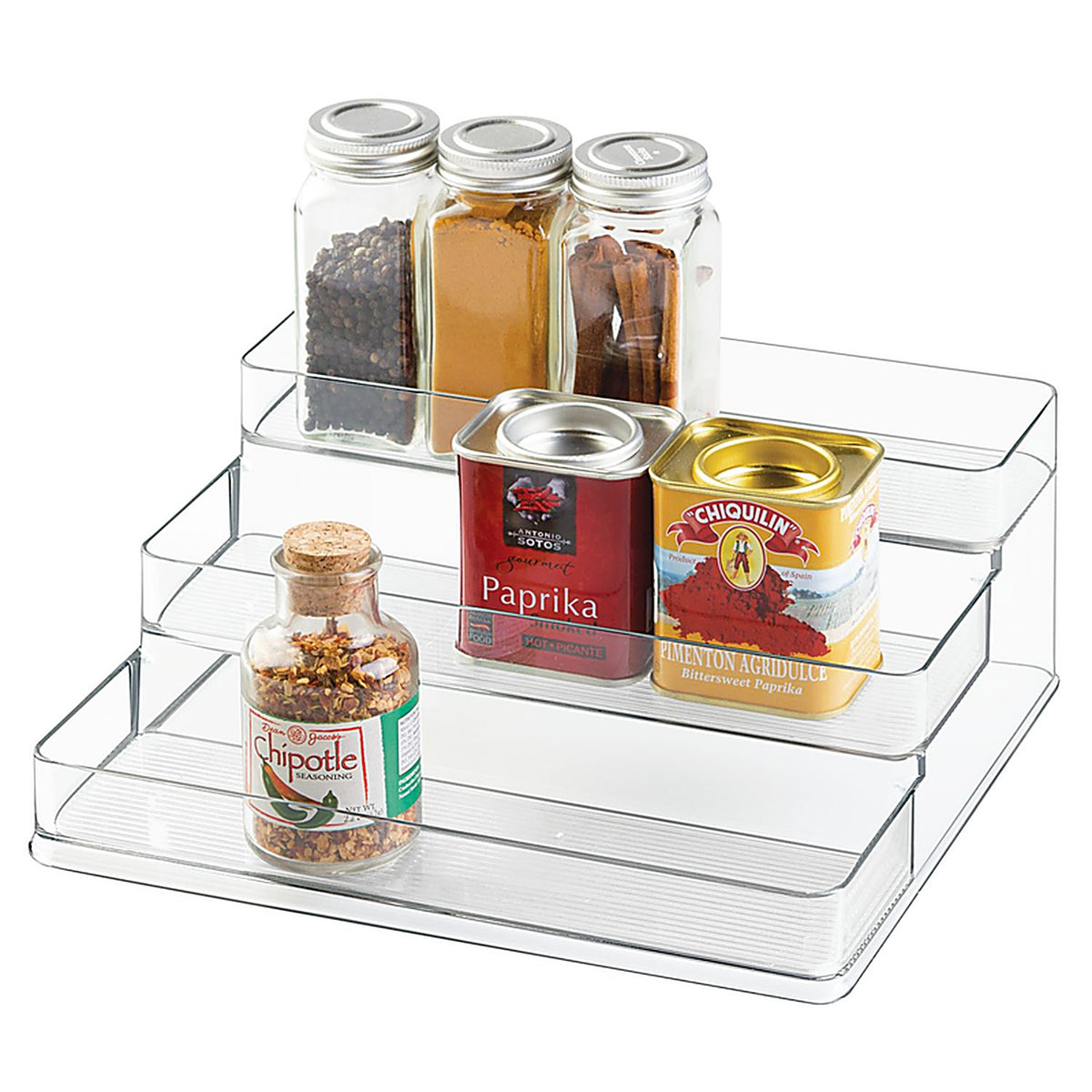 InterDesign - 62130 - Linus 4 in. H x 10 in. W x 9-3/16 in. L Clear Spice Organizer