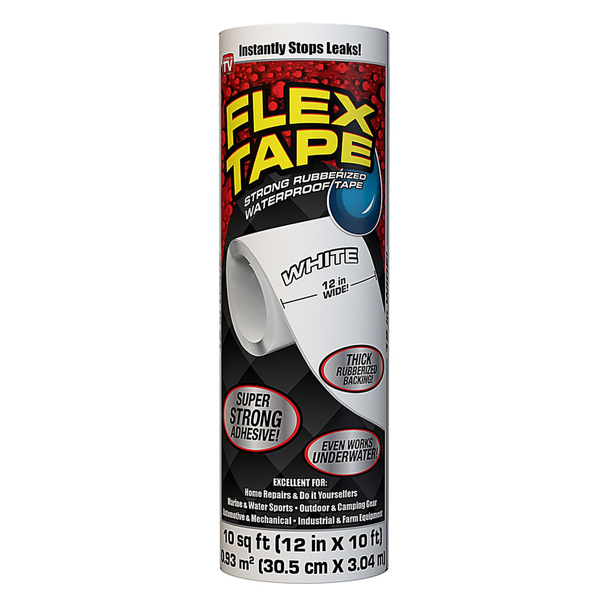 FLEX - TFSWHTR1210 - TAPE 12 in. W X 10 ft. L White Waterproof Repair Tape