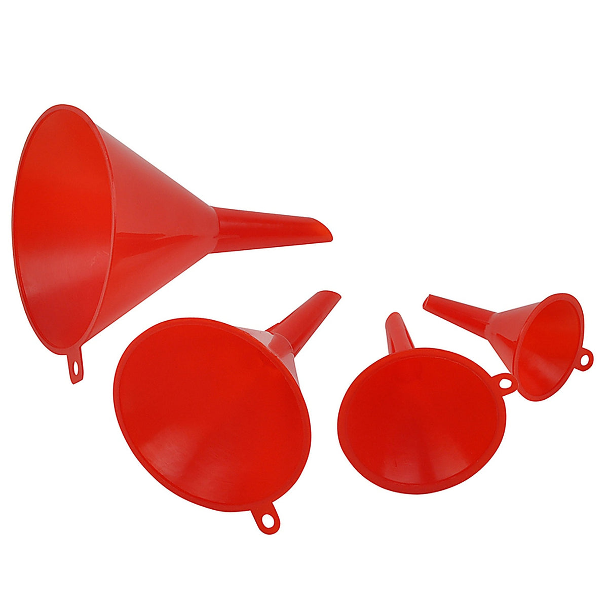 Home Plus - H110601 - Red Plastic Funnel Set