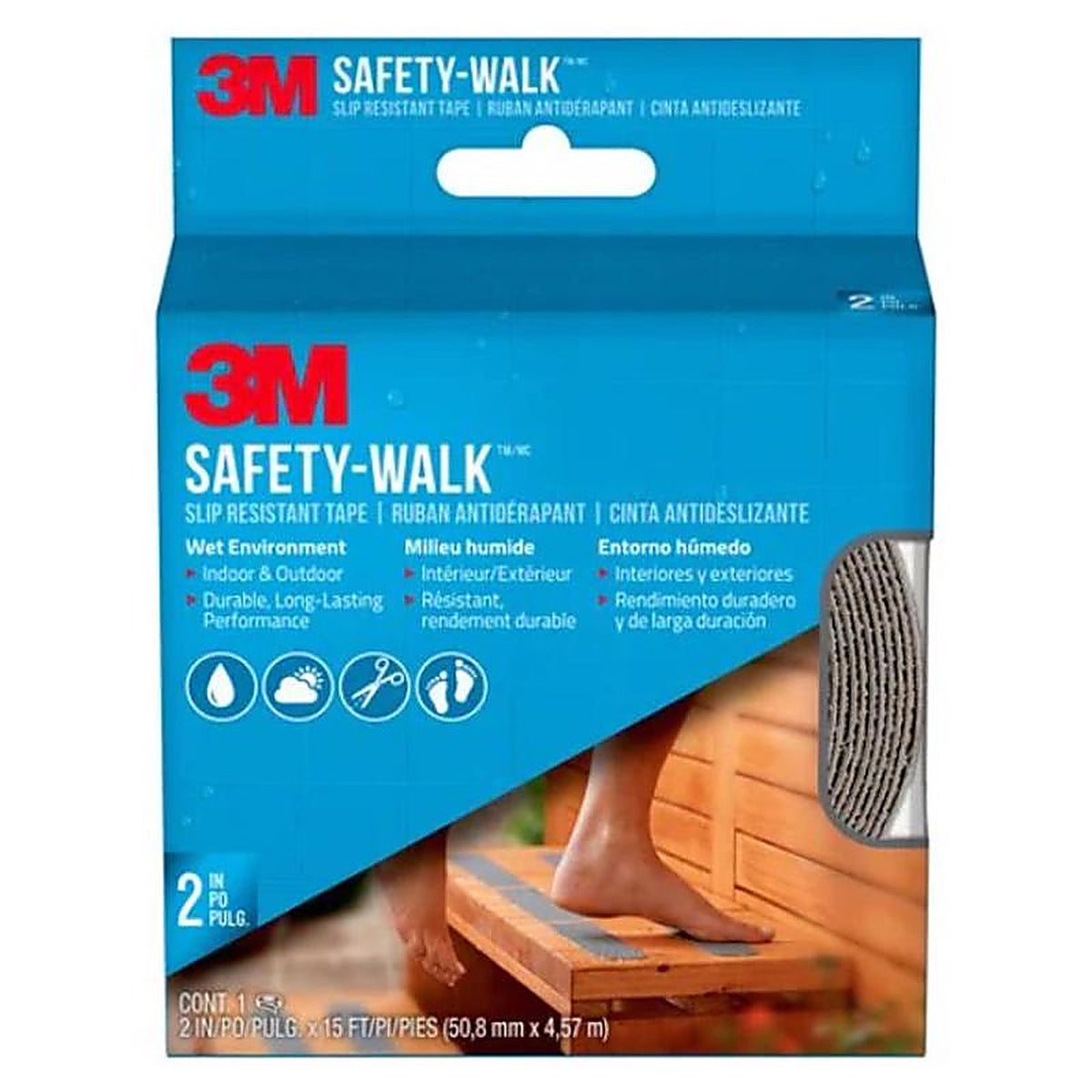3M - 7741 - Safety-Walk Gray Anti-Slip Tape 4 in. W x 60 ft. L - 1/Pack