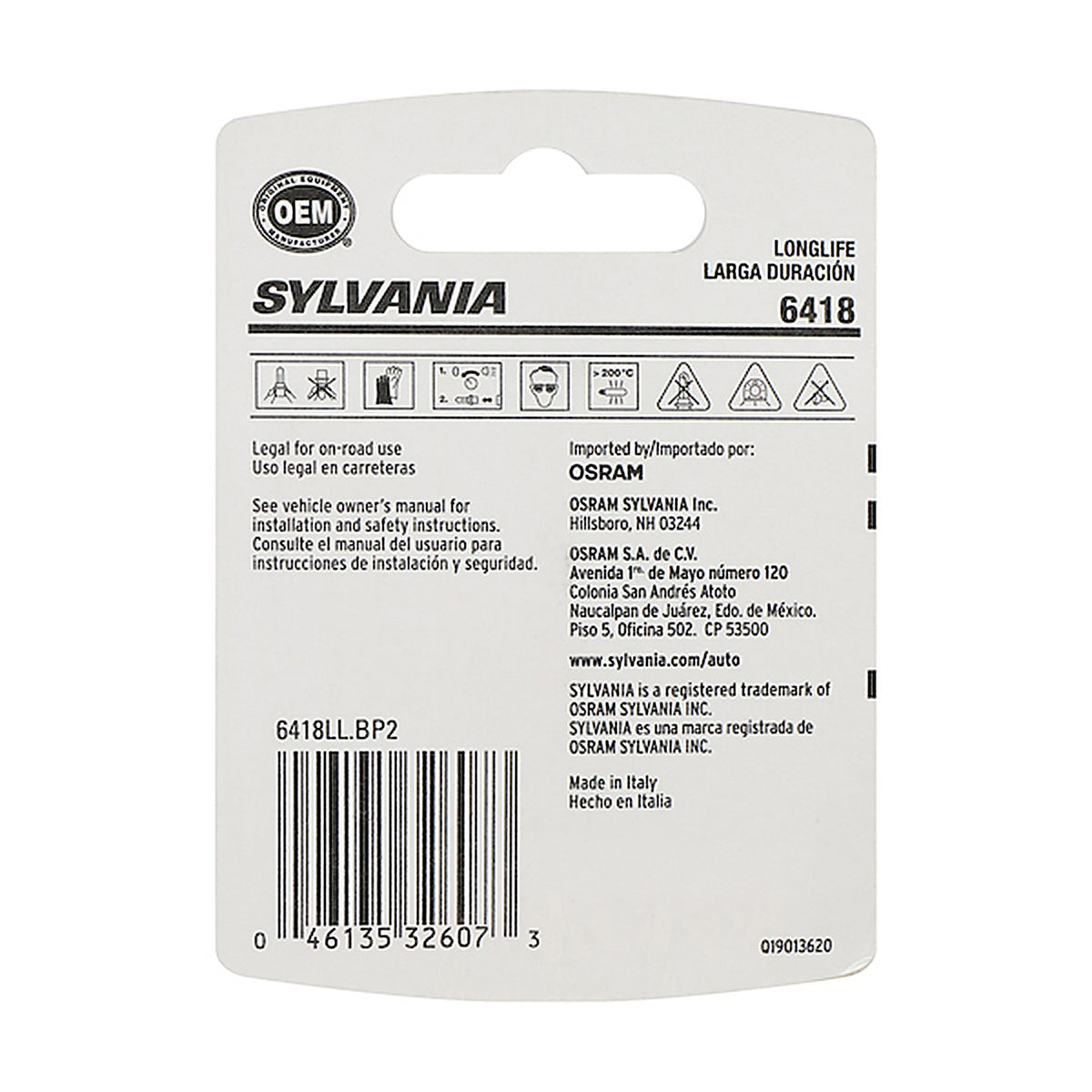 Sylvania - 6418LLBP2 - 6418 Long Life Mini Bulb, 2 Pack