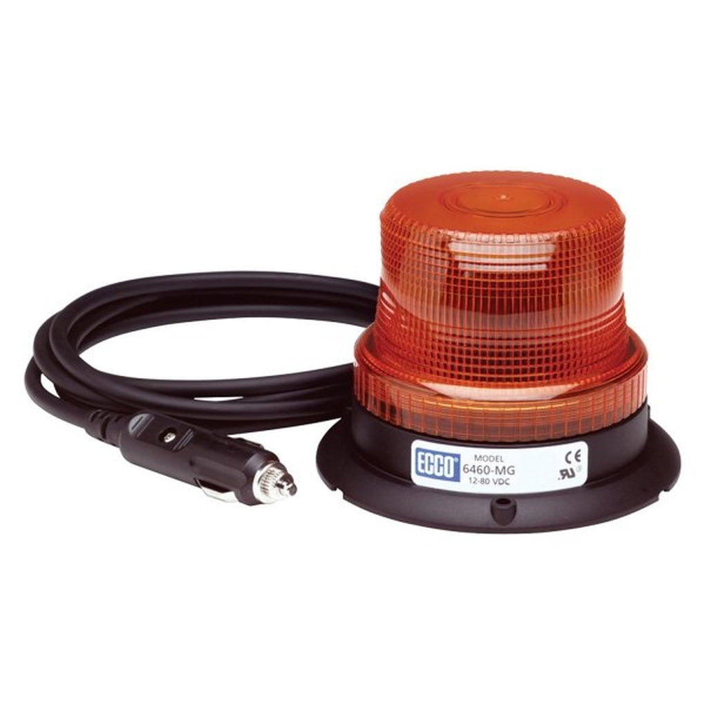 ECCO - 6465A-MG - LED Beacon - Low Profile, 12-80VDC, Pulse8 Flash, Magnet Mount, Amber