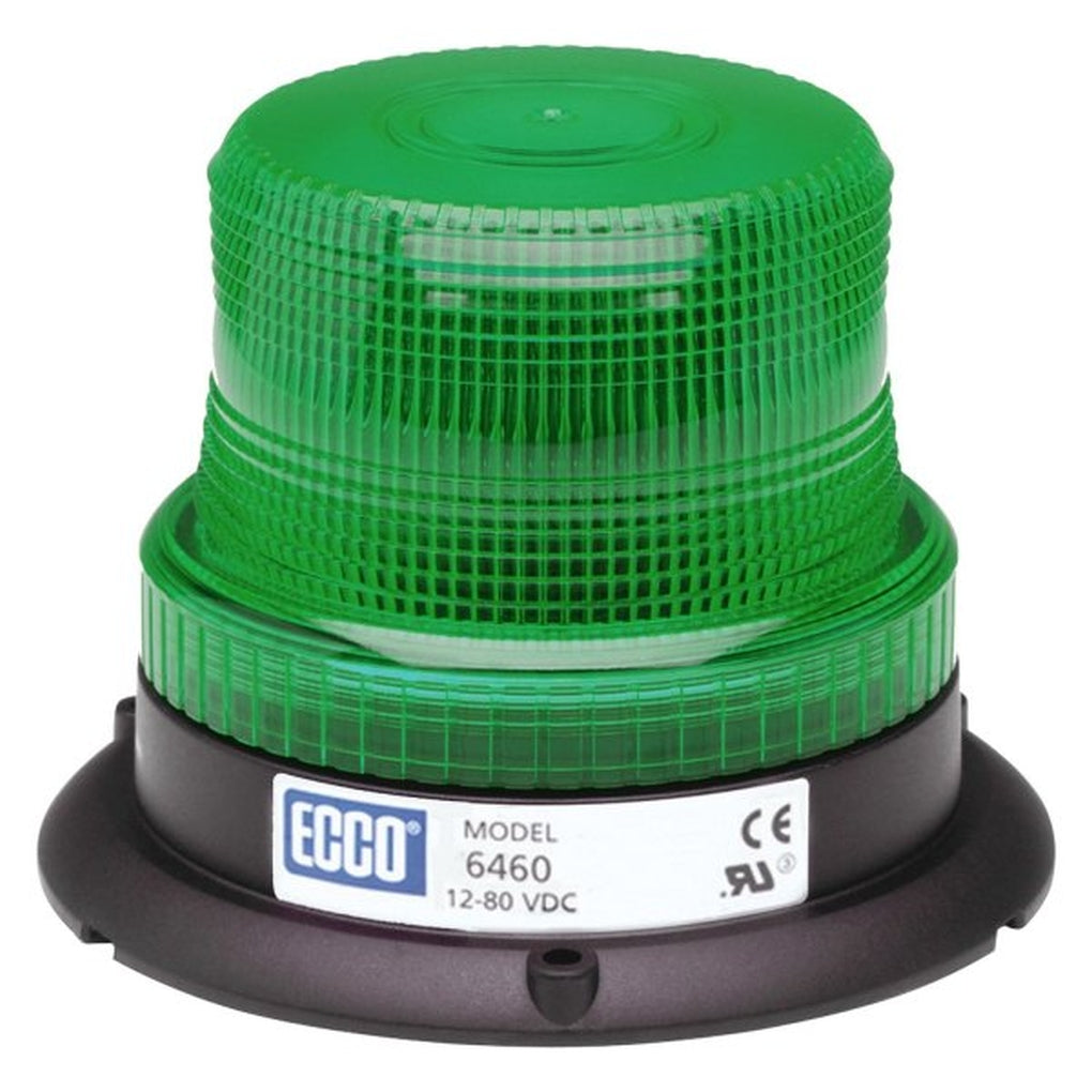 ECCO - 6465G - LED Beacon - Low Profile, 12-80VDC, Pulse8 Flash, Green