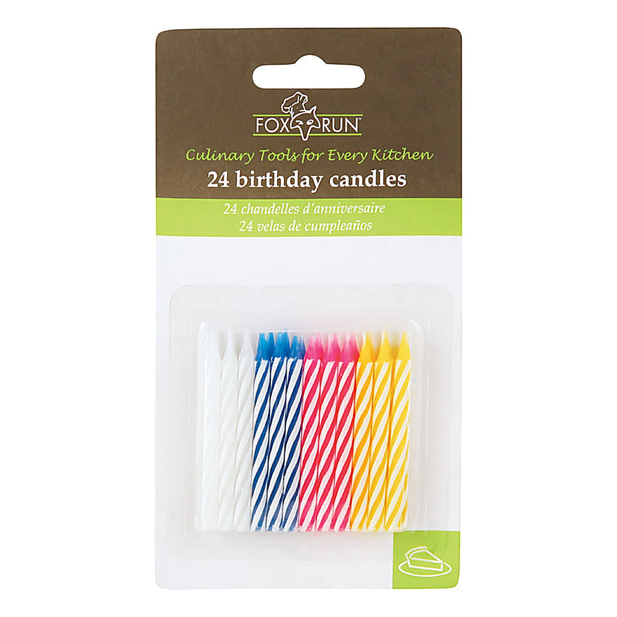 Fox Run - 5388 - Assorted None Scent Birthday Candles 2.25 in. H