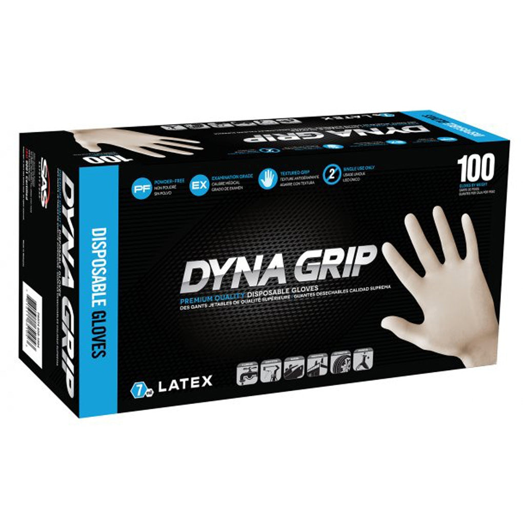 SAS - 650-1003 - Dyna-Grip Powder Free Gloves, Large - 100/Pack