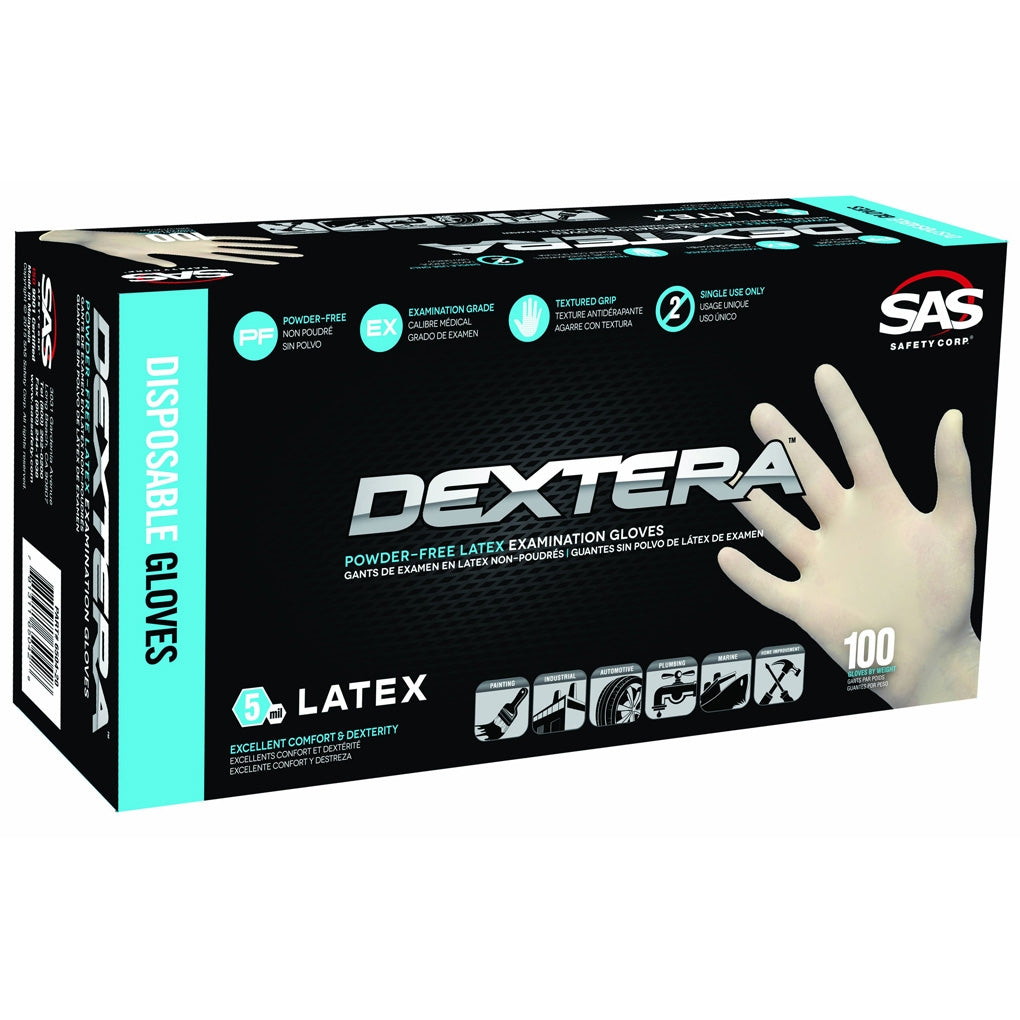 SAS - 6502-20 - Dextera Latex Disposable Glove (Powder-Free) - Medium