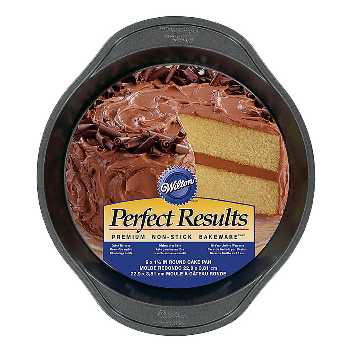 Wilton - 191002907 - Premium 9 in. W X 9 in. L Round Cake Pan Gray 1 pk