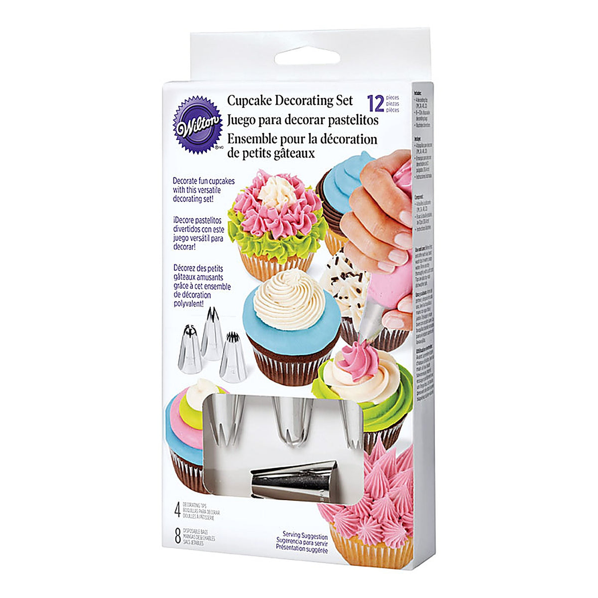 Wilton - 191001626 - Assorted Metal/Plastic Cupcake Decorating Set