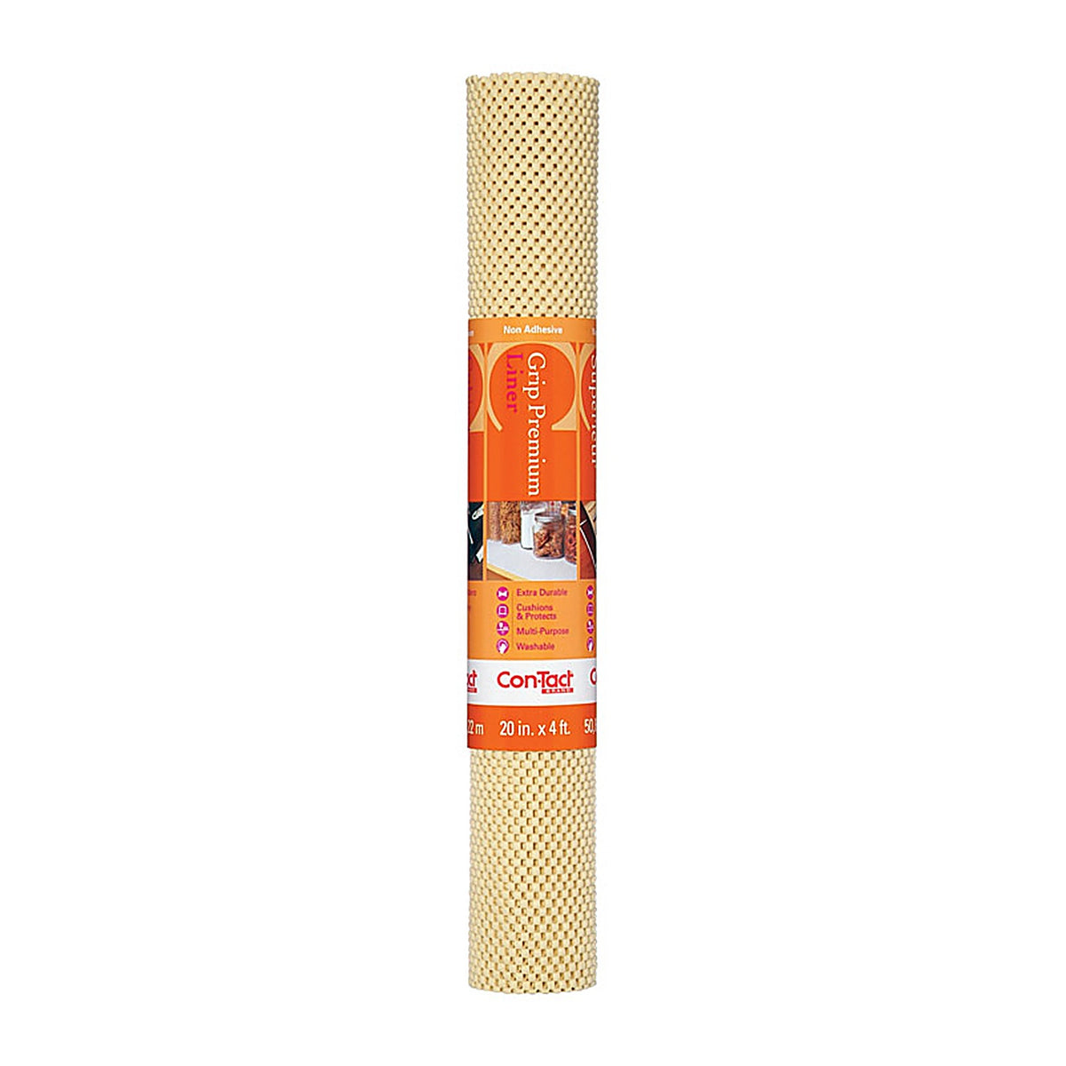 Con-Tact - 04F-C6O54-06 - Grip Premium 4 ft. L x 20 in. W Almond Non-Adhesive Shelf Liner