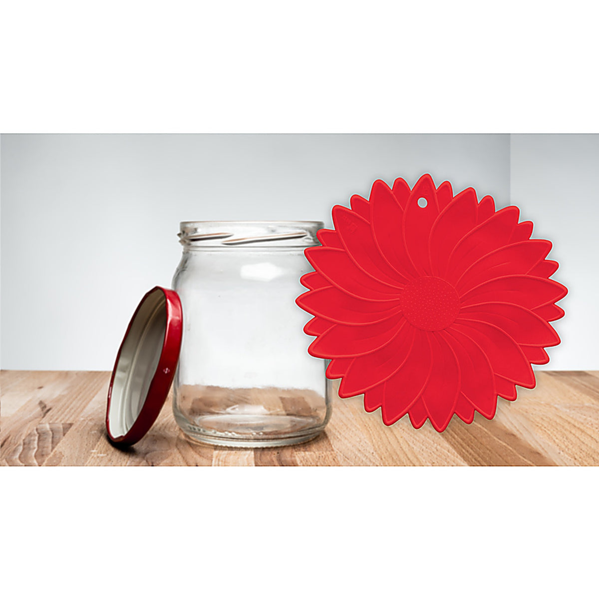 Harold Import - 7036 - Brands that Cook Red Rubber Manual Bottle/Can Opener