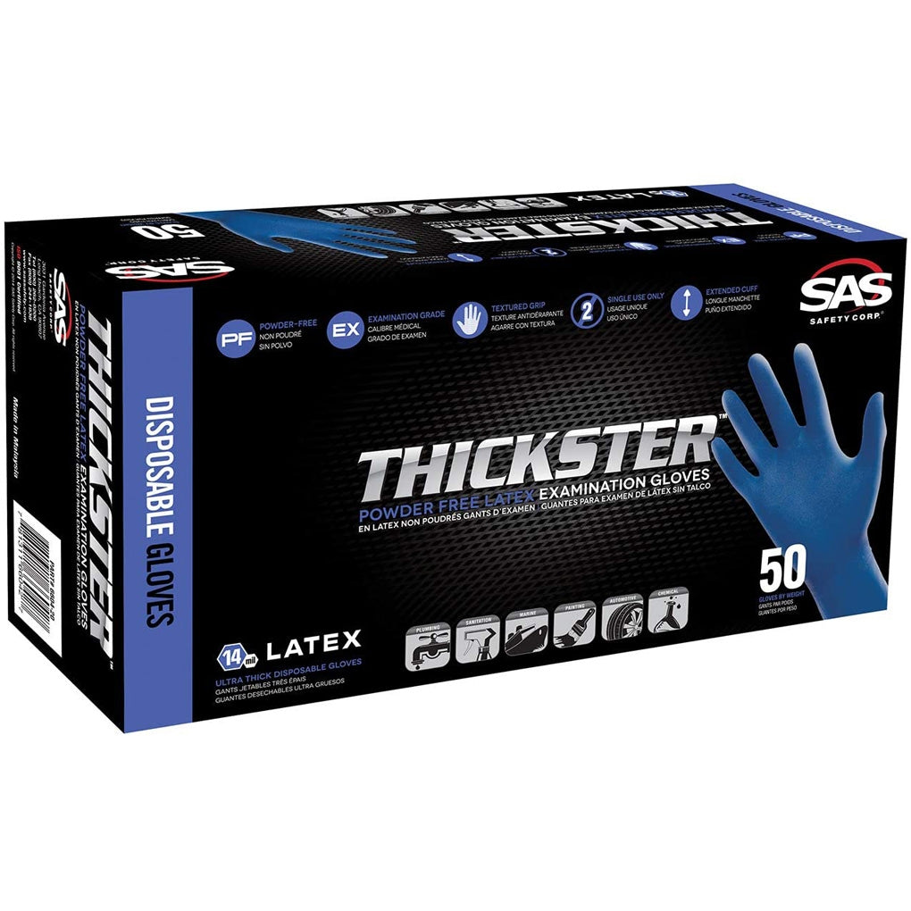 SAS - 6604 - Thickster Latex Exam Grade Glove (X Large) - 50/Pack