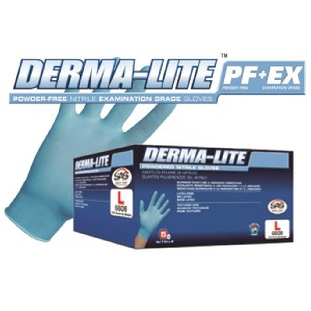 SAS - 6606-20 - Derma-Lite Nitrile Disposable Gloves (Powder-Free) - Small