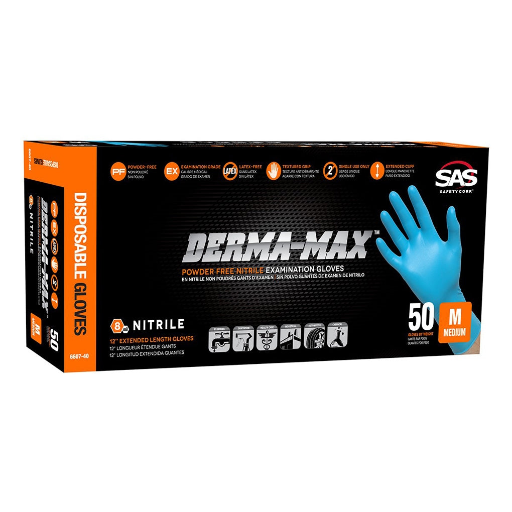 SAS - 6606-40 - Derma-Max Powder-Free Nitrile Glove - Small - 50/Pack