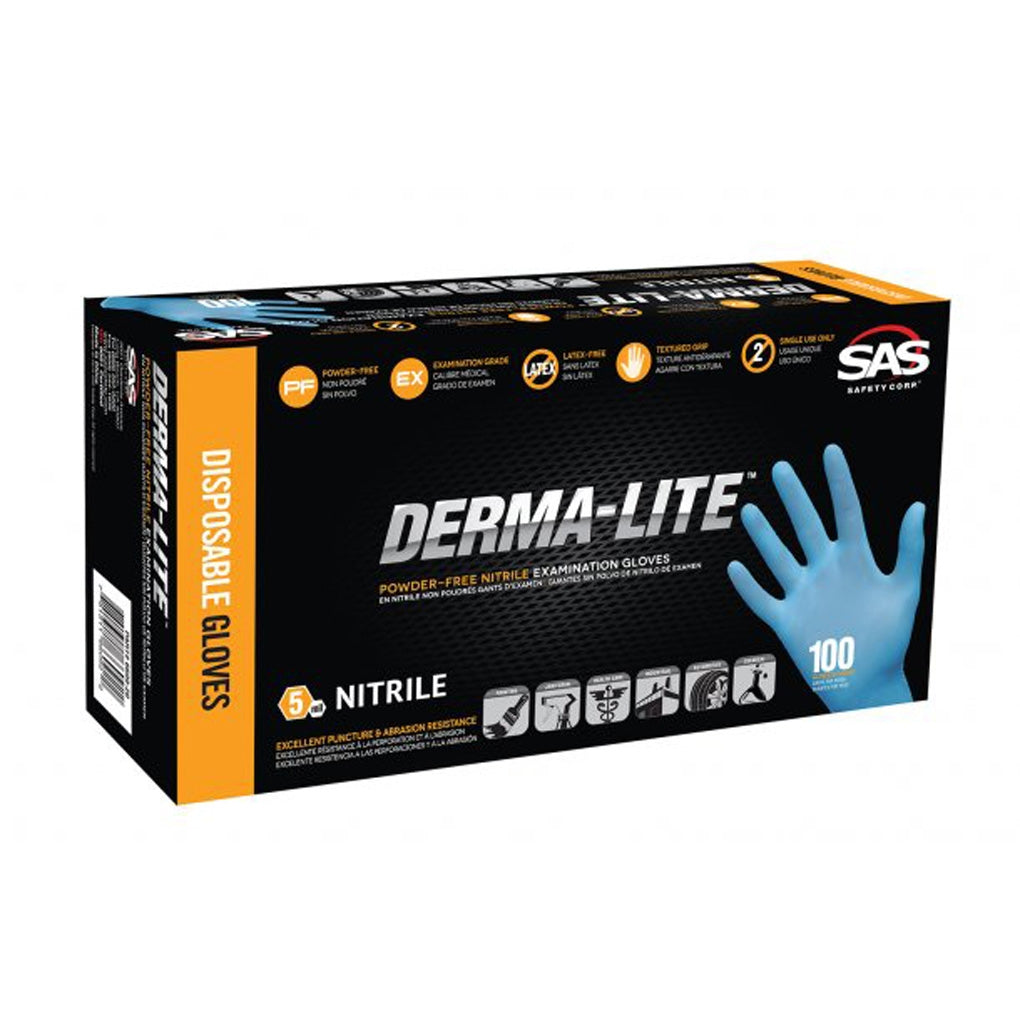 SAS - 6606 - Derma-Lite Lightly Powdered Nitrile Glove - Small - 50/Pack