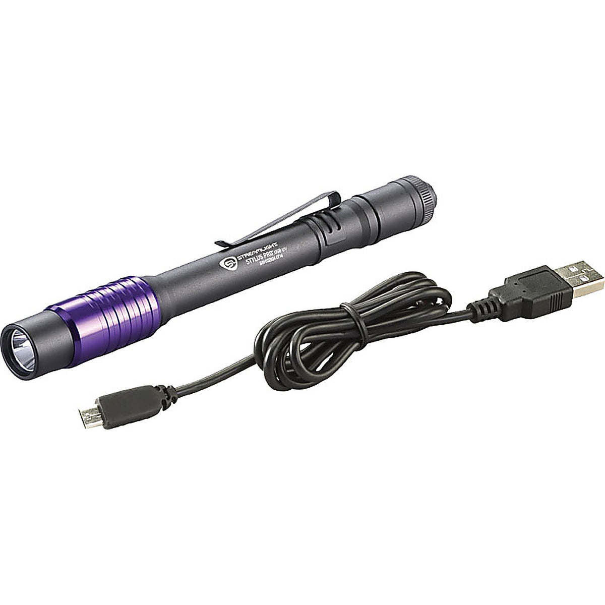 Streamlight - 66149 - Stylus Pro USB UV Rechargeable Penlight with USB Cord and Nylon Holster