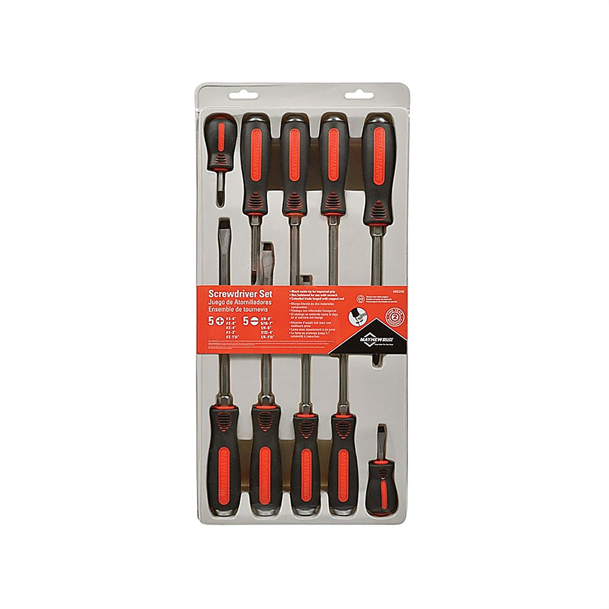 Mayhew Tools - 66306 - 10 Pc. Capped End Screwdriver Set