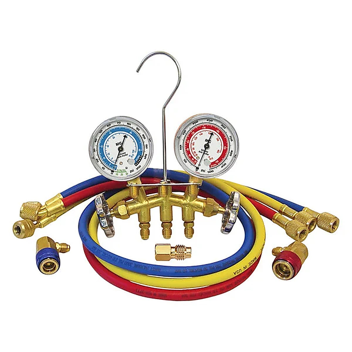 Mastercool - 66773 - R-12/R-134a Brass Manifold Gauge Set