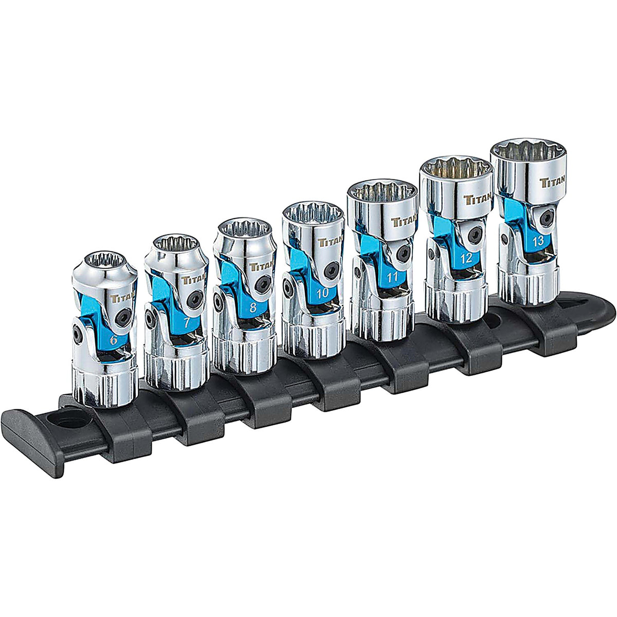 Titan - 66840 - 8 Piece 1/4 in. Drive MM Auto-FlexÂ™ Universal Socket Set