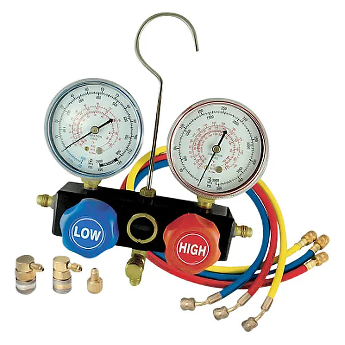 FJC - 6697 - Multi-Refrigerant A/C Manifold Gauge Set Sight Glass