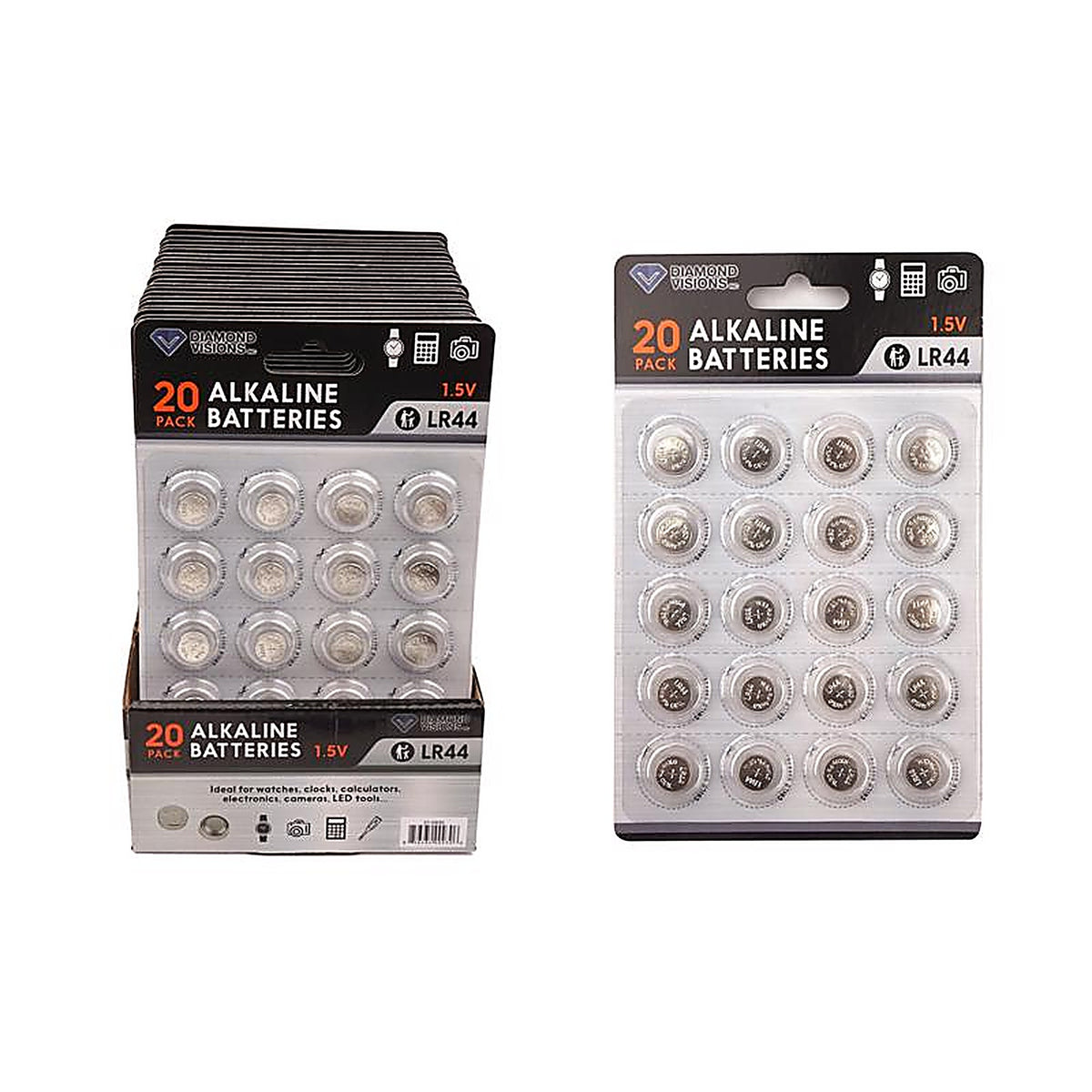 Diamond Visions - 01-0930 - MAX Force Alkaline AG13/357 3 volt Button Cell Battery - 20/Pack