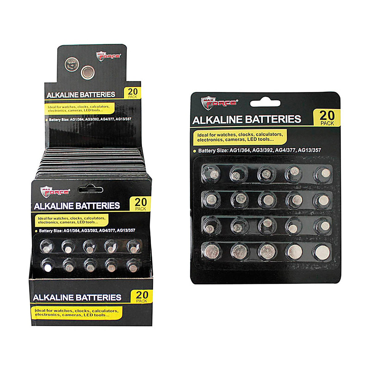 Diamond Visions - 22-2220641 - MAX Force Alkaline Assorted 3 volt Button Cell Battery - 20/Pack