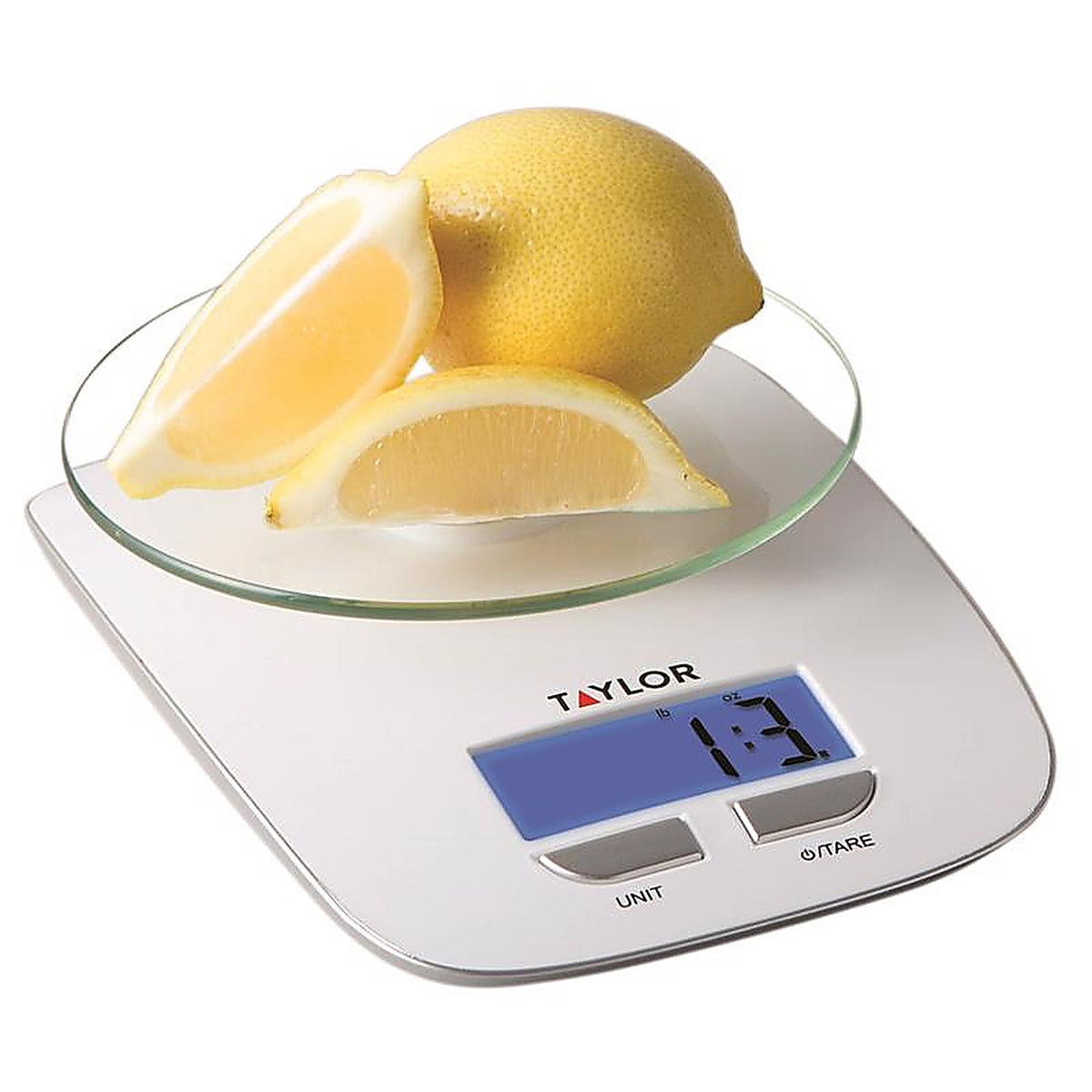 Taylor - 384521 - Silver/White Digital Kitchen Scale 11 lb.