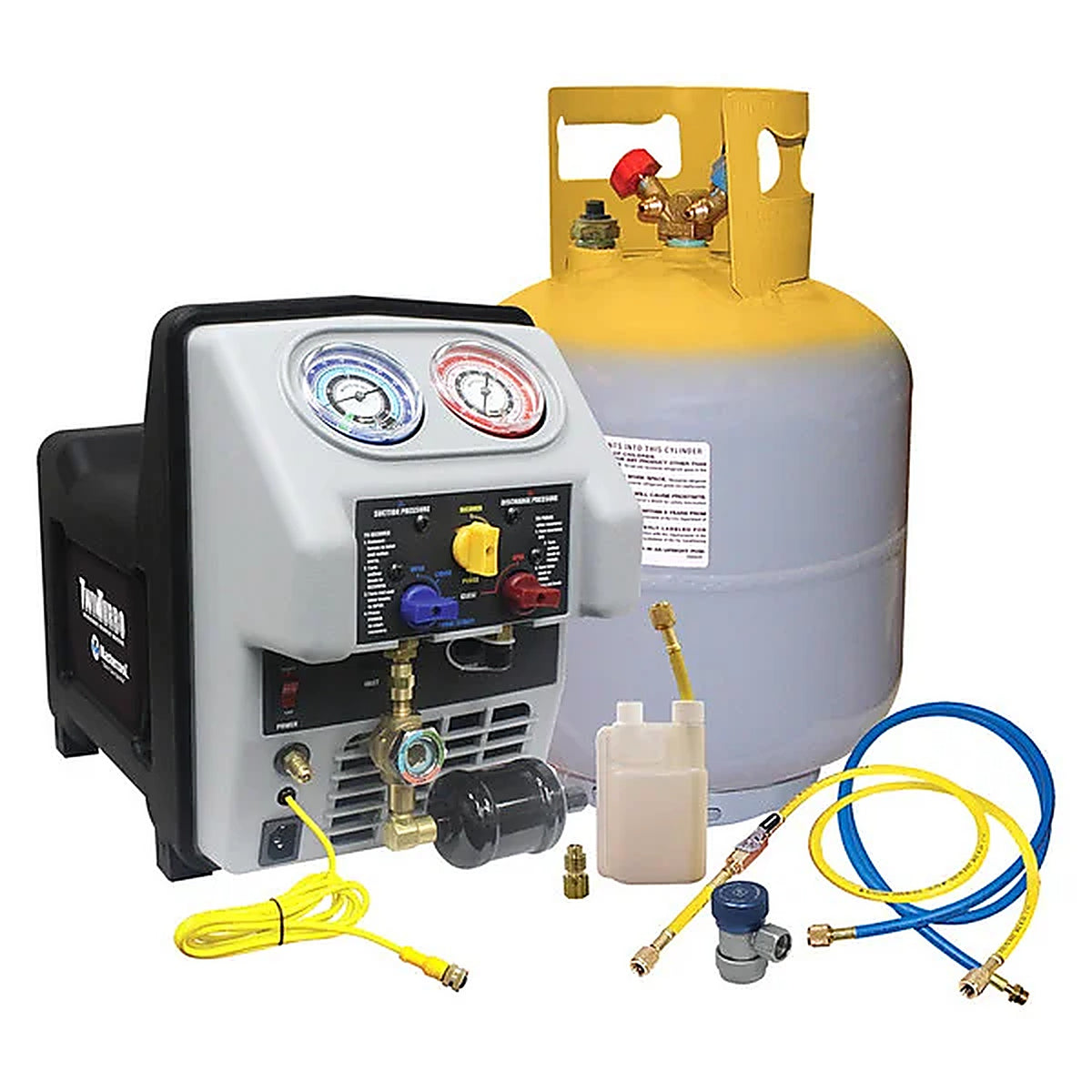 Mastercool - 69365 - Twin Turbo Refrigerant Recovery Machine for all R134a Applications Including Buses & Fleet