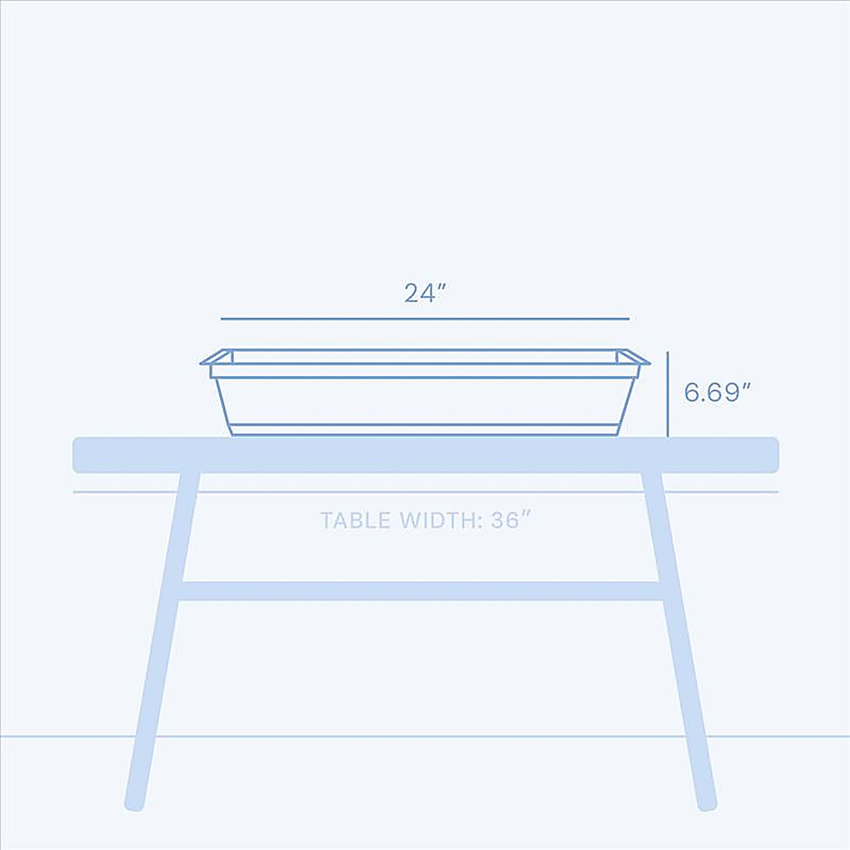 Bloem - DCBT24-46 - 5.75 in. H x 24 in. W x 7.5 in. D Plastic Window Box Terracotta