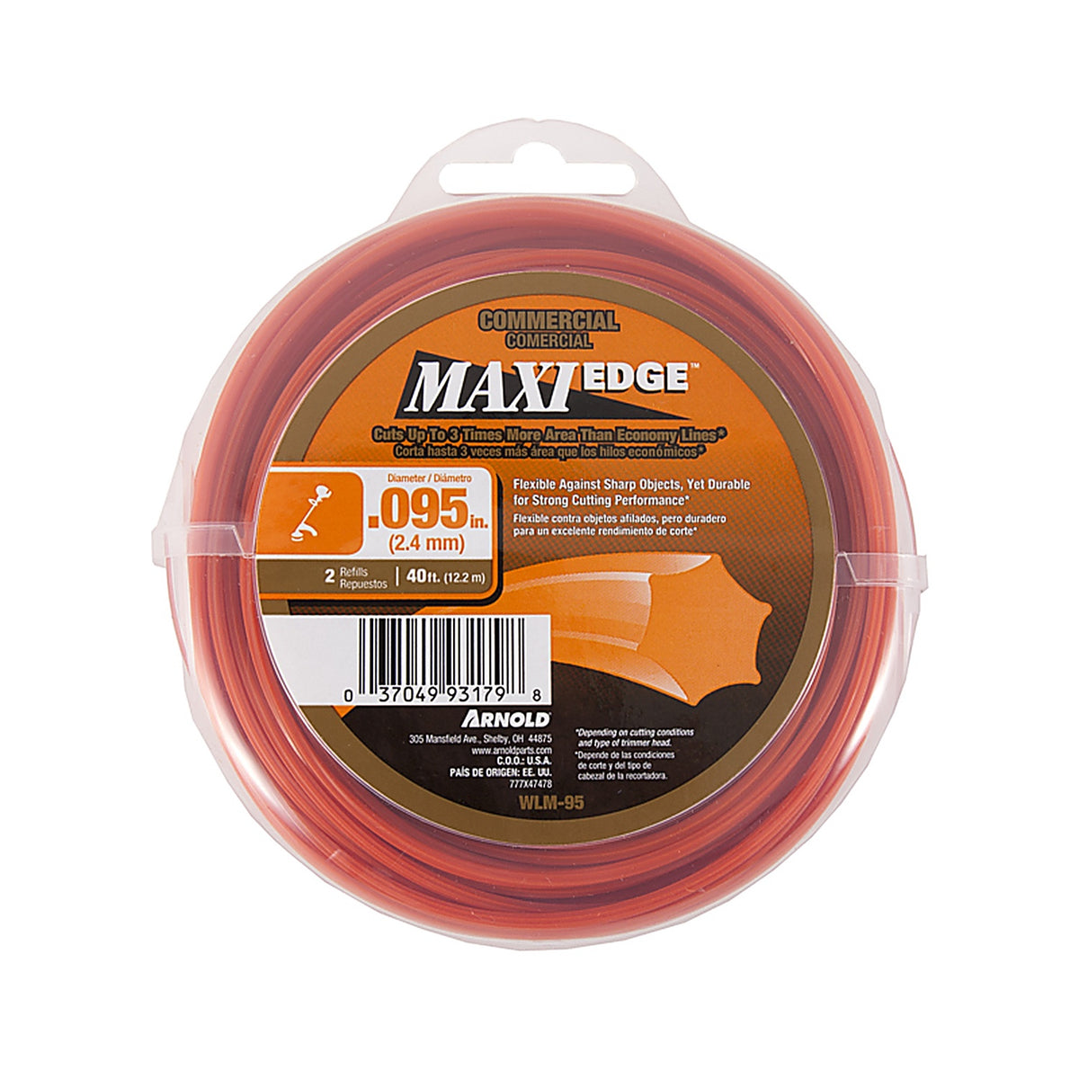 Arnold - WLM-95 - Maxi Edge Commercial Grade .095 in. D X 40 ft. L Trimmer Line