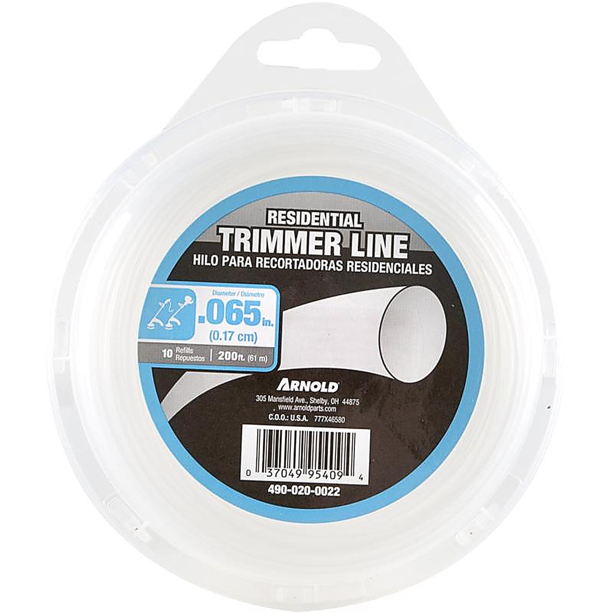 Arnold - 490-020-0022 - Residential Grade 0.065 in. D X 200 ft. L Trimmer Line