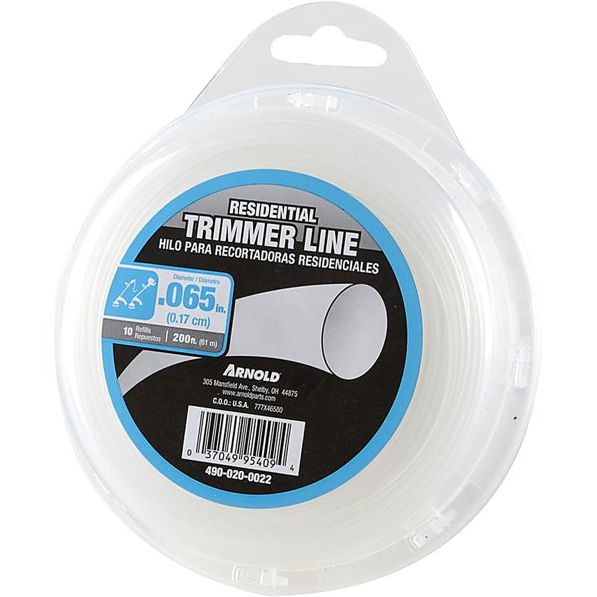 Arnold - 490-020-0022 - Residential Grade 0.065 in. D X 200 ft. L Trimmer Line