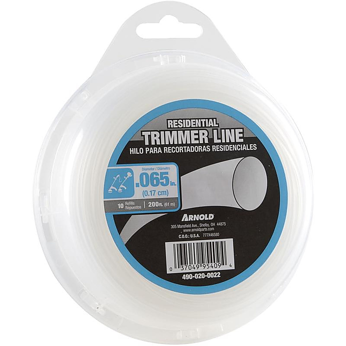 Arnold - 490-020-0022 - Residential Grade 0.065 in. D X 200 ft. L Trimmer Line